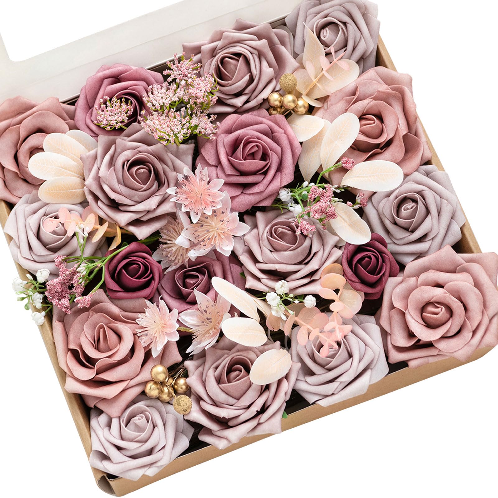 Amazon.com: Ling's moment Fake Flowers Box, Faux Artificial